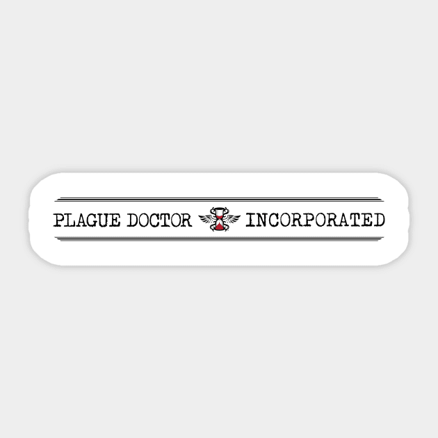 Plague Doctor, Inc.™ Long Horizontal Logo Sticker by PlagueDoctorInc